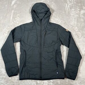 Fjall Raven Keb Padded Hoodie Jacket Women's Small Black Quilted Hiking Outdoor